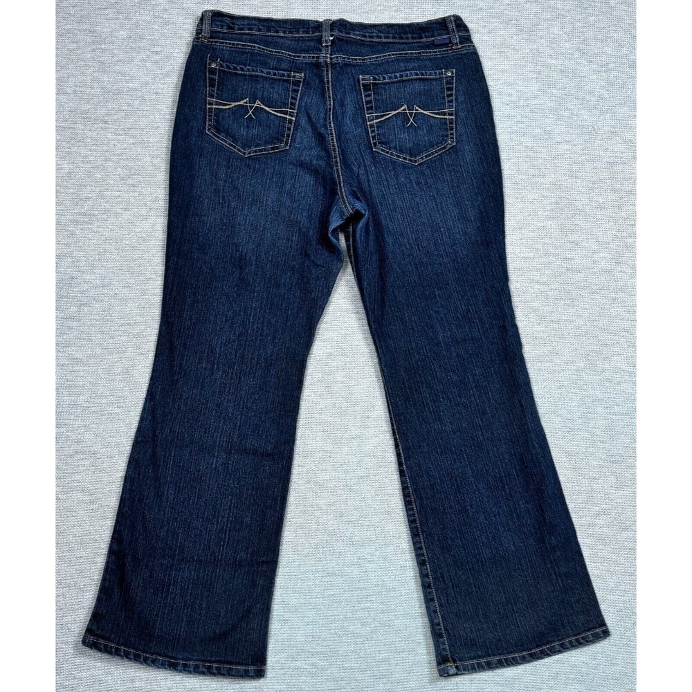Jeanstar Premium Denim Elle Jeans Womens Size 16P Dark Blue Mid Rise Average - Picture 2 of 13